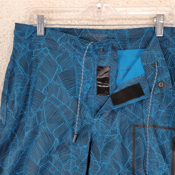 Mack Weldon Swim Trunks Hybrid Shorts Mens 31/32 Blue Wave Surf Stretch (33x8) - Picture 9 of 14